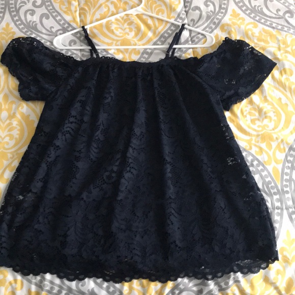 Xhilaration Tops - Dark Blue Spaghetti Strap / Shoulder Sleeve Blouse